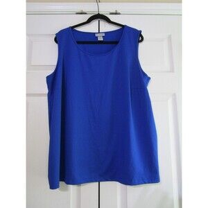 Catherines Tank Top Womens 2X 22/24W Sleeveless Scoop Neck Stretch Plus Size